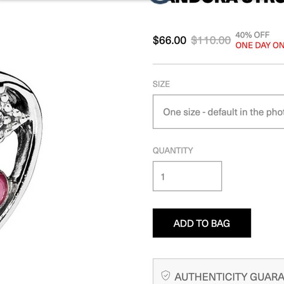 panda charm heart with arrow - Picture 4 of 4